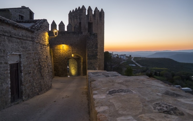 Atardecer en el castillo de Sabiote