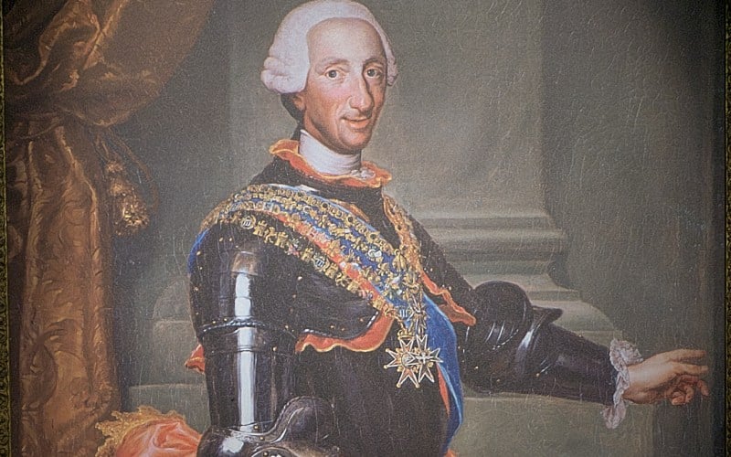 Copia de la pintura de Carlos III de Mengs expuesta en el Museo del Prado. Atribuida al taller de Maella