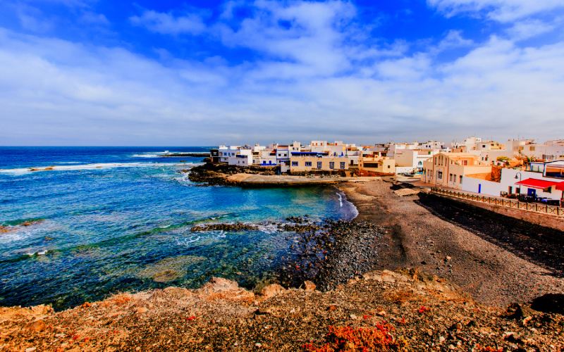 Vista de Cotillo y el océano