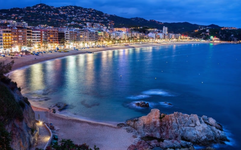 Lloret de Mar cuando cae la noche
