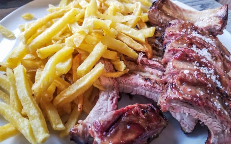 Churrasco con patatas
