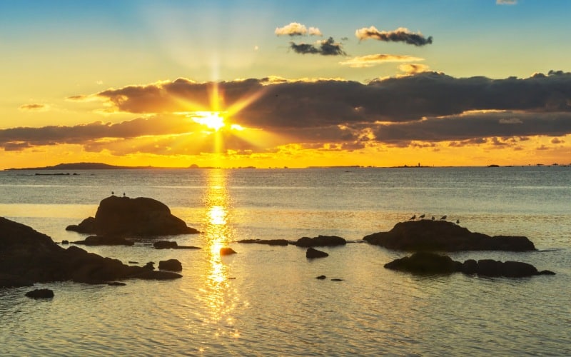 Isla de Sálvora desde la isla de Arousa