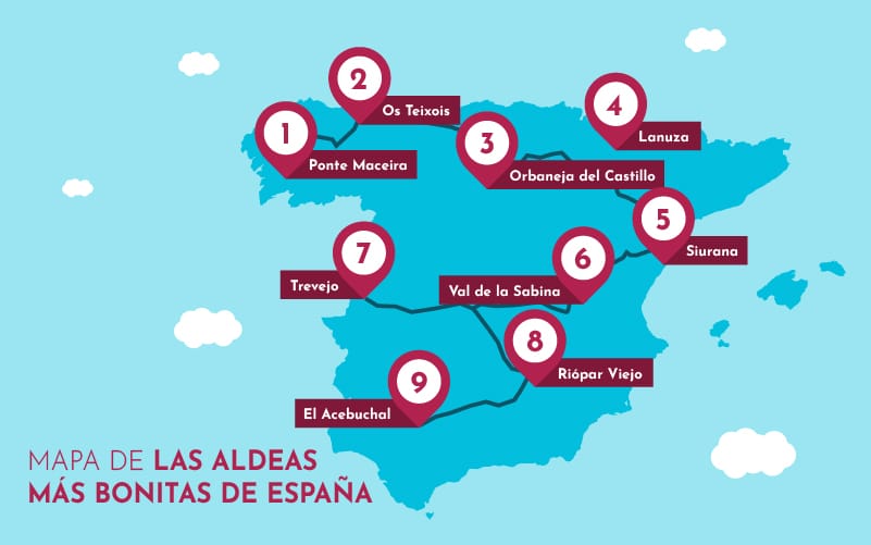 mapa aledas más bonitas españa