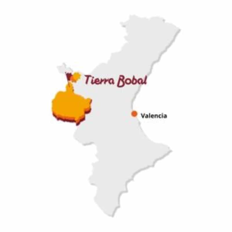 mapa tierra bobal
