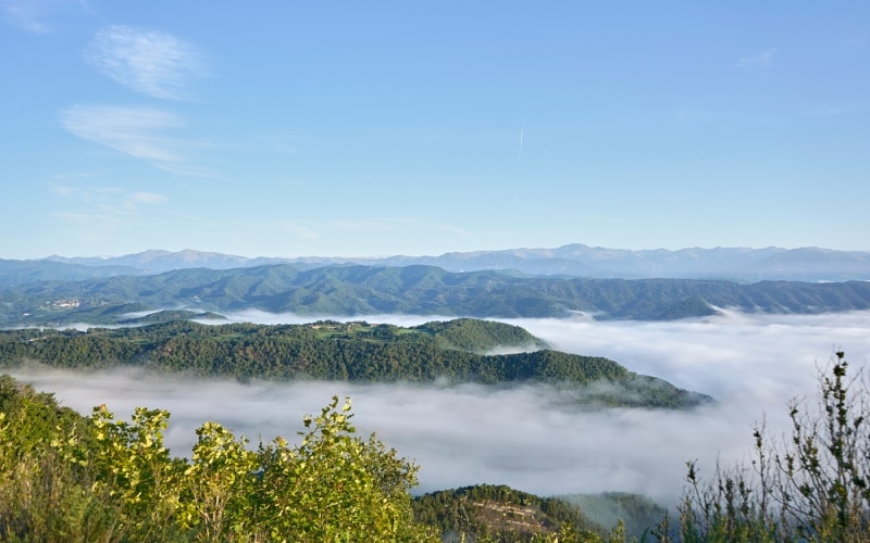 Mar de nubes en el Lluçanès