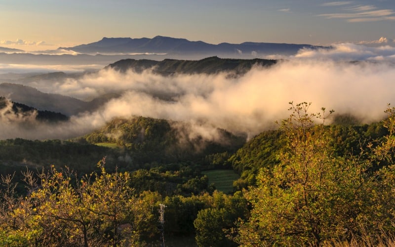 Mar de nubes en el Lluçanes