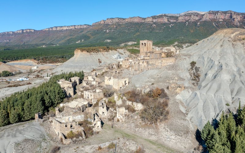 Pueblo abandonado de Escó, en Zaragoza