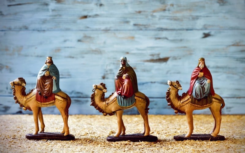 Tradicional representación de los Reyes Magos