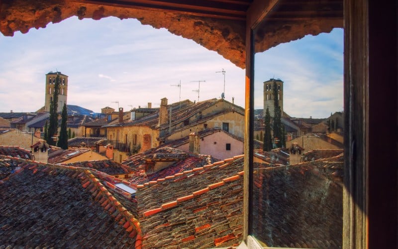 Vista de los tejados de Pedraza