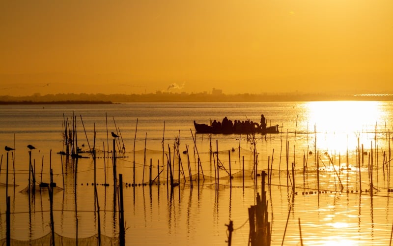 La Albufera y Valencia de fondo