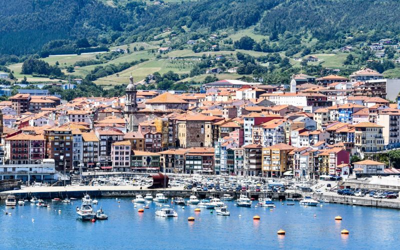 Vista de Bermeo desde el mar