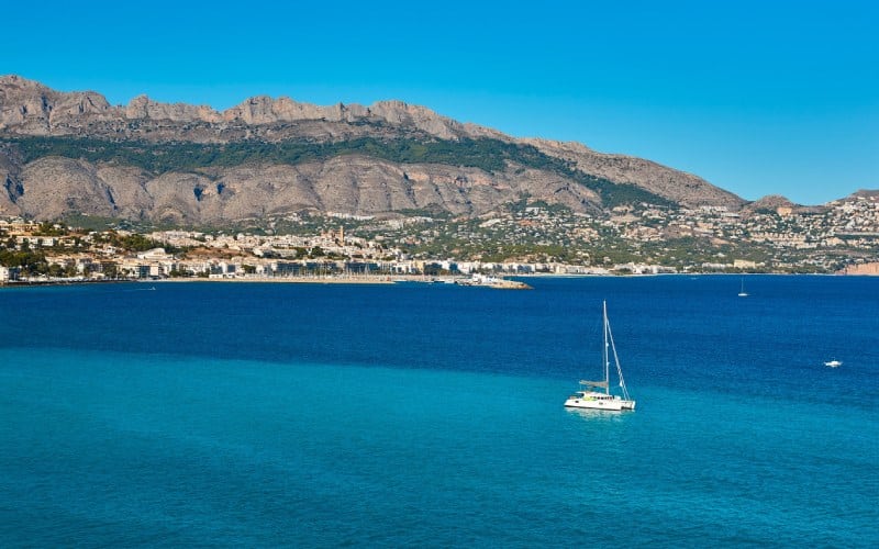 Costa mediterránea en Altea