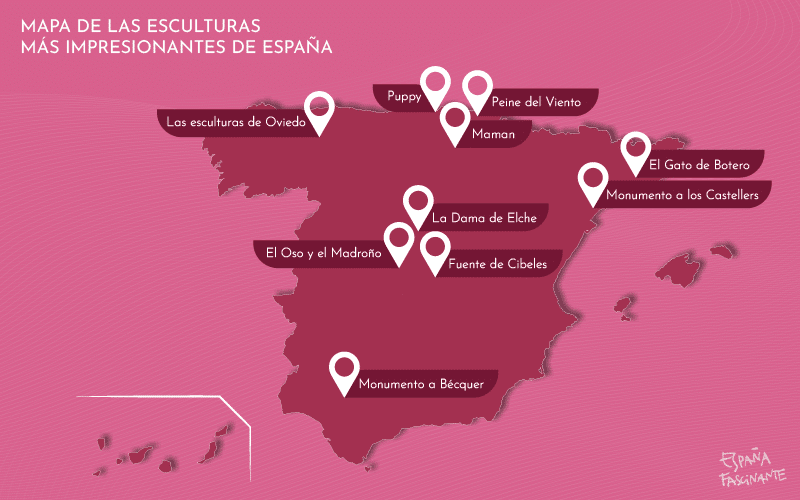 Mapa esculturas españa