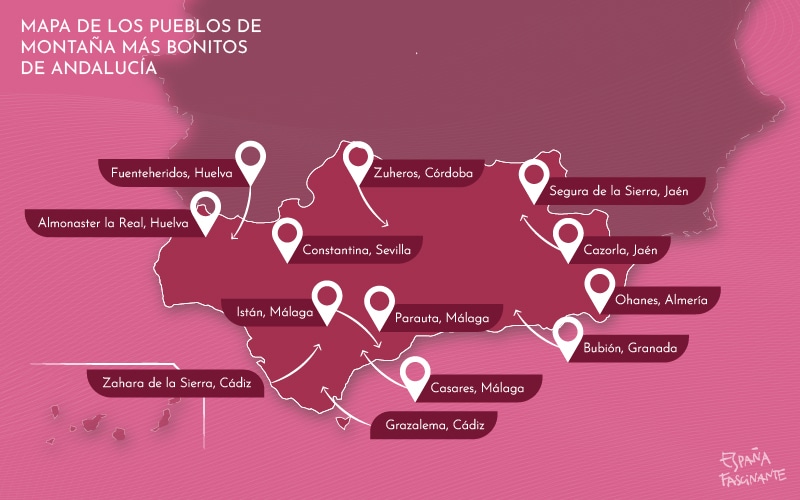 Los pueblos de montaña de Andalucía más bonitos