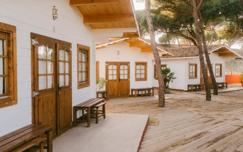 Bungalows en el Camping Playa la Bota en Punta Umbría