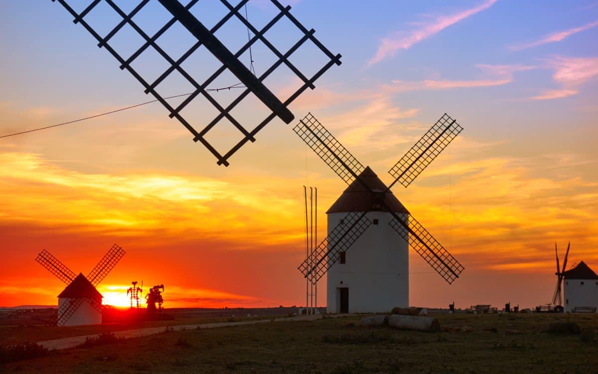 Molinos de viento en Mota del Cuervo