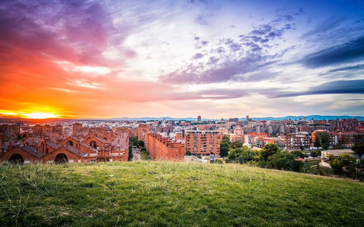 Atardecer en Madrid visto desde el Cerro del Tío Pío