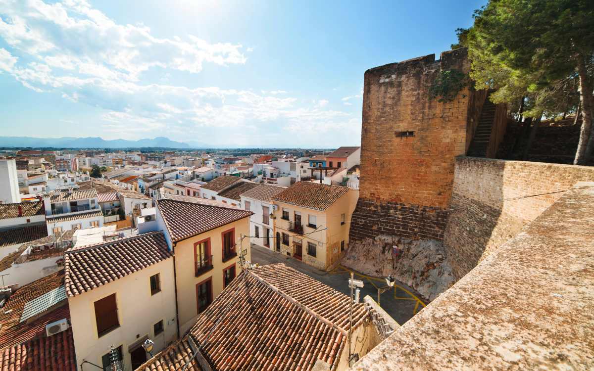 Vistas desde el castillo de Denia