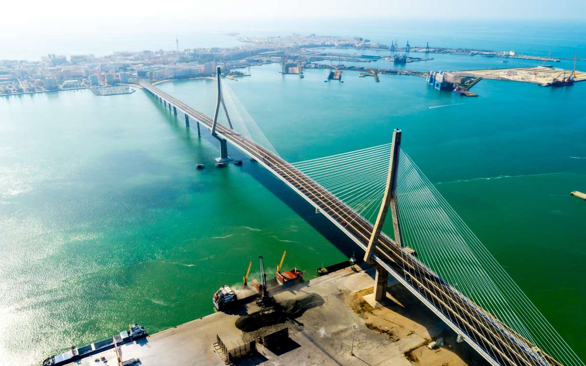 Vista aérea del puente