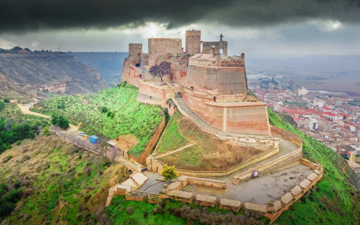 Vista aérea del Castillo de Monzón