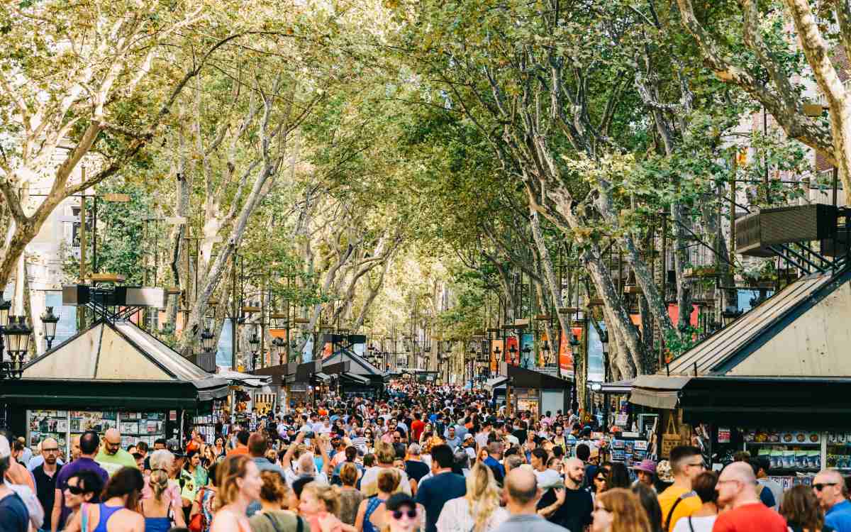 Turistas en Barcelona.