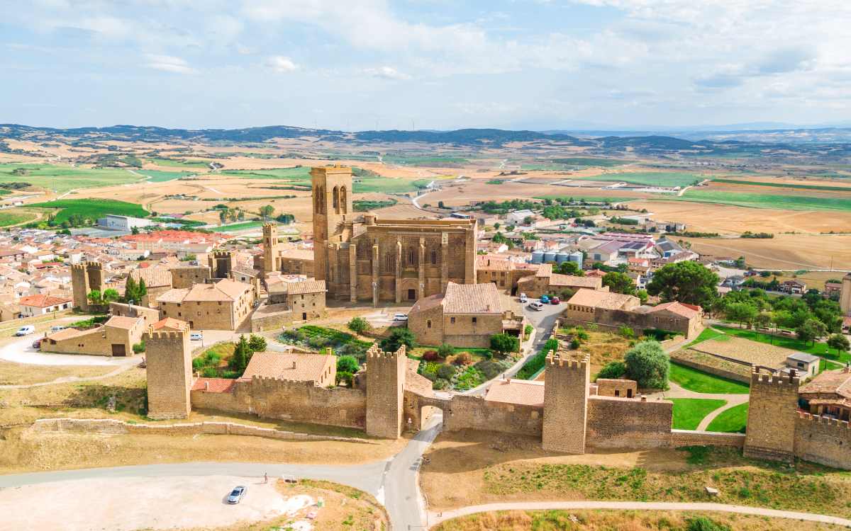 Vista aérea de Artajona