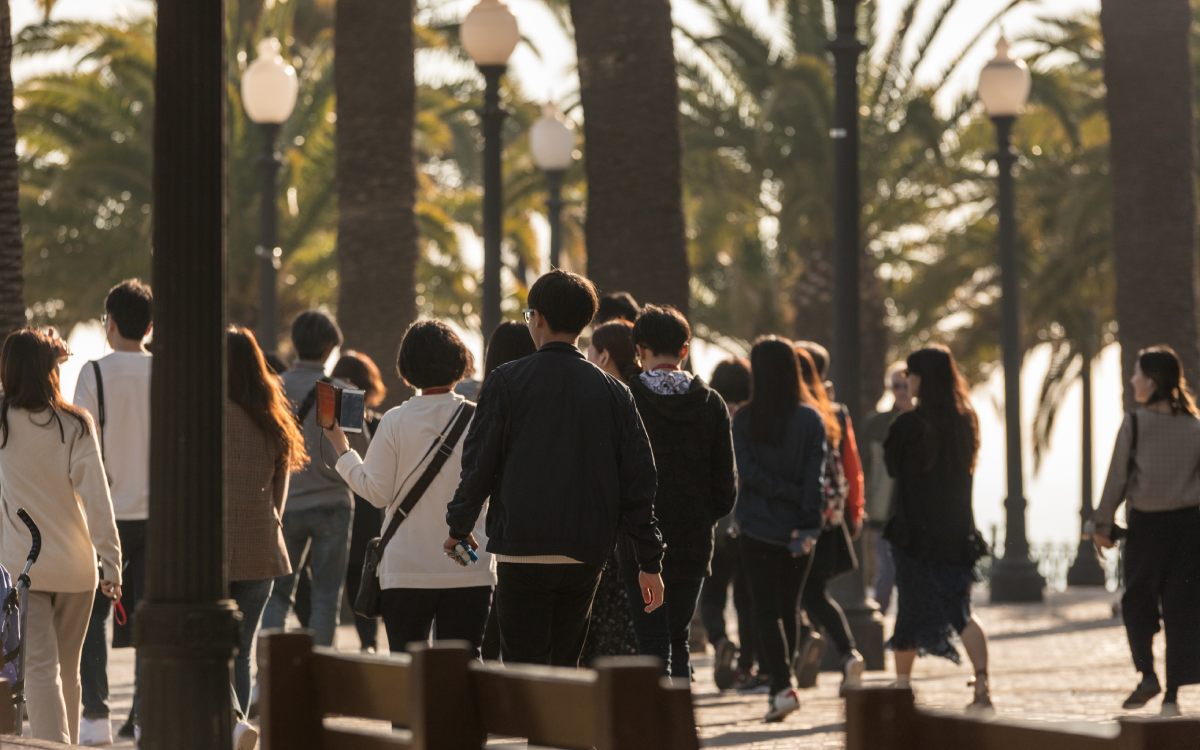 Los chinos solían viajar en grupos organizados
