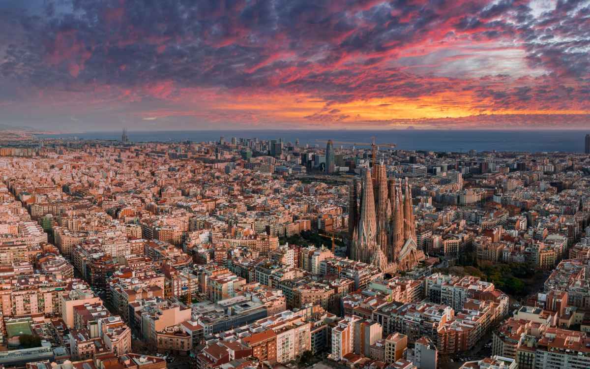 Vista panorámica de Barcelona