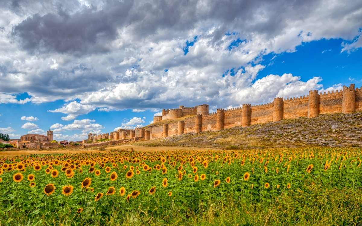 Una imponente muralla rodea el castillo