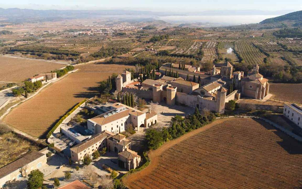 Vista aérea del Monasterio de Poblet