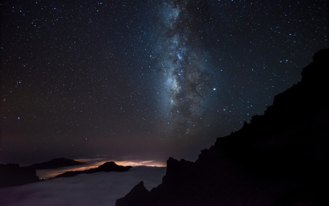 El cielo nocturno en el Roque de los Muchachos