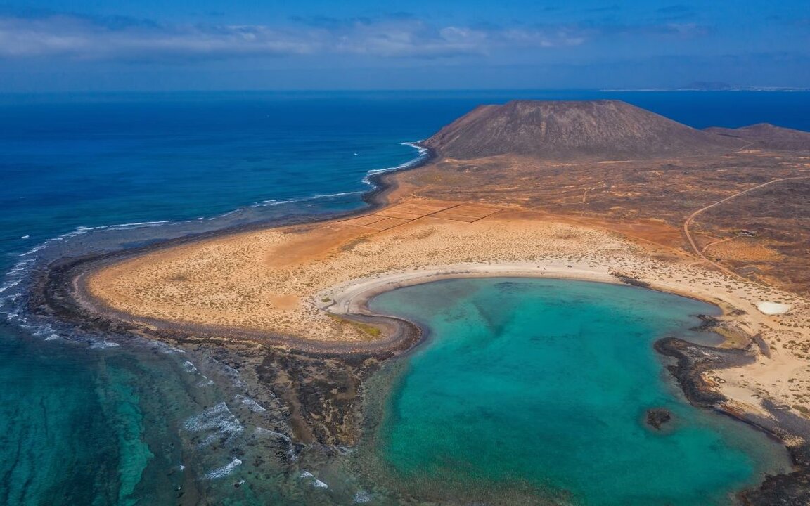 Vista aérea de la Isla de Lobos