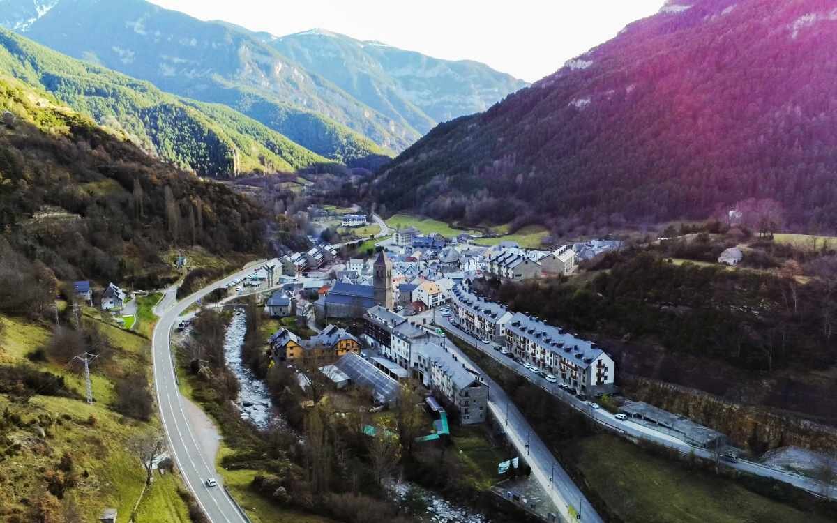 Vista aérea de Bielsa