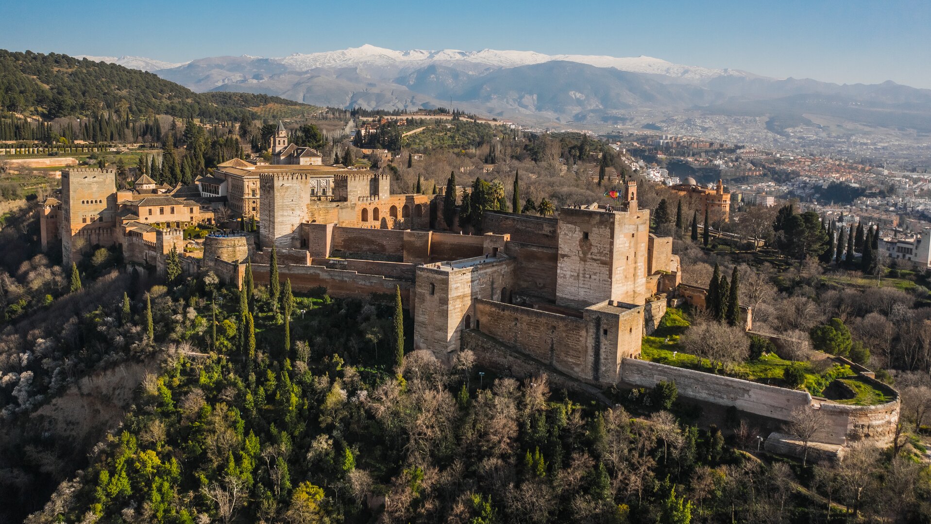 Vista aérea de la Alhambra de Granada