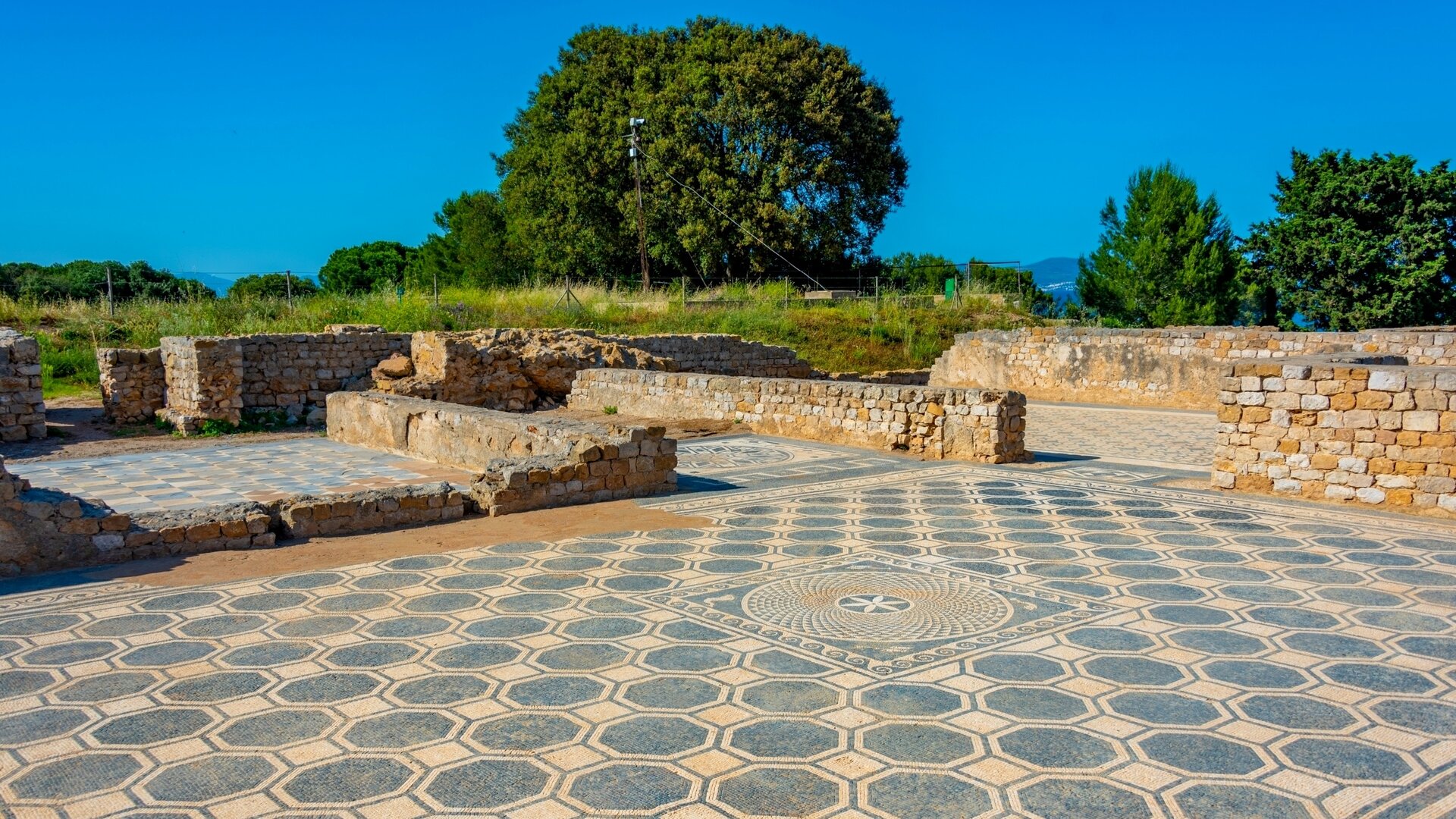 Mosaicos romanos en Empúries. 