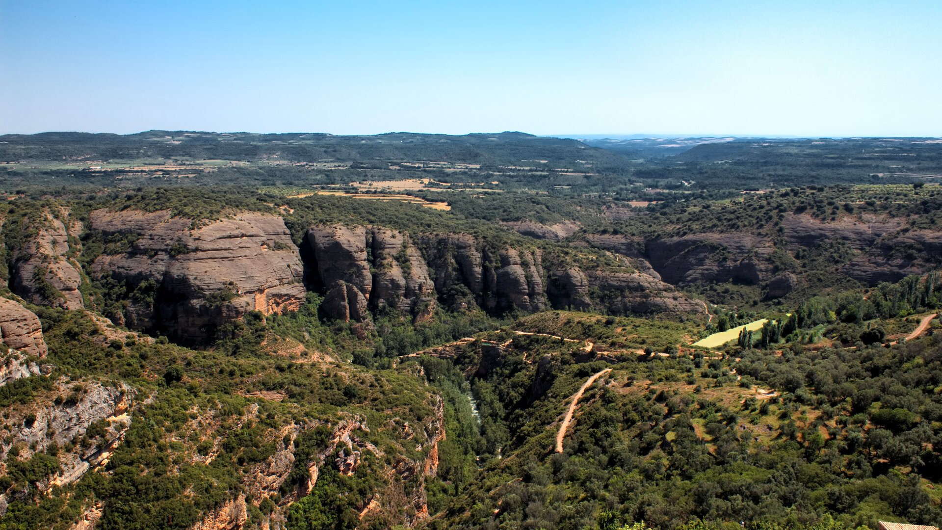 Vista aérea de la Sierra de Guara, entorno natural de Bierge.