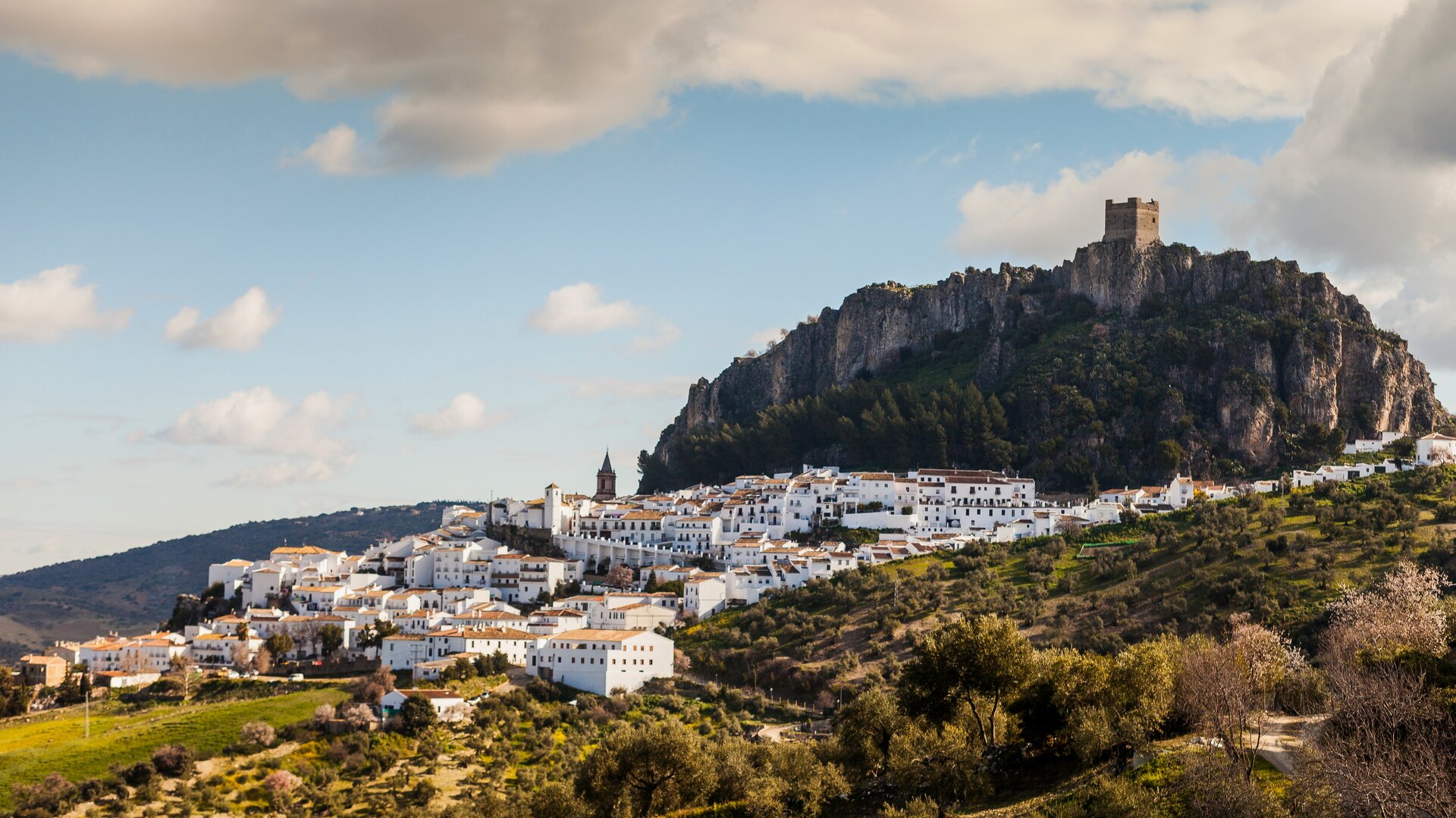 Vista de Zahara de la Sierra, en Cádiz.