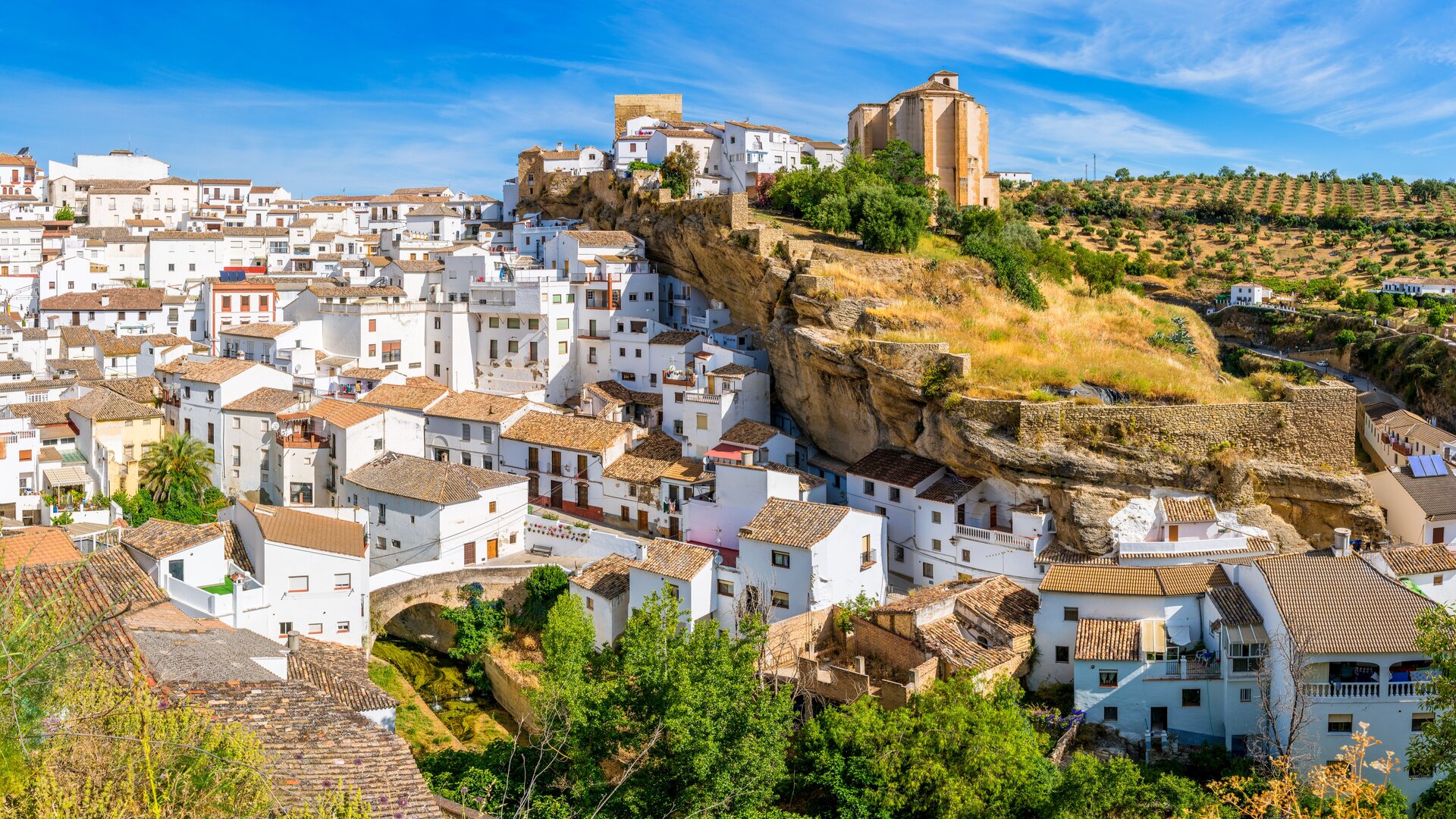 Vista aérea de Setenil de las Bodegas, en Cádiz. 