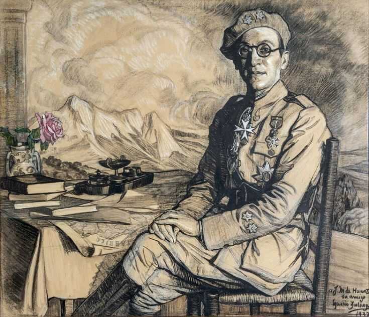 A J,M, de Huarte su amigo Ignacio Zuloaga 1937.