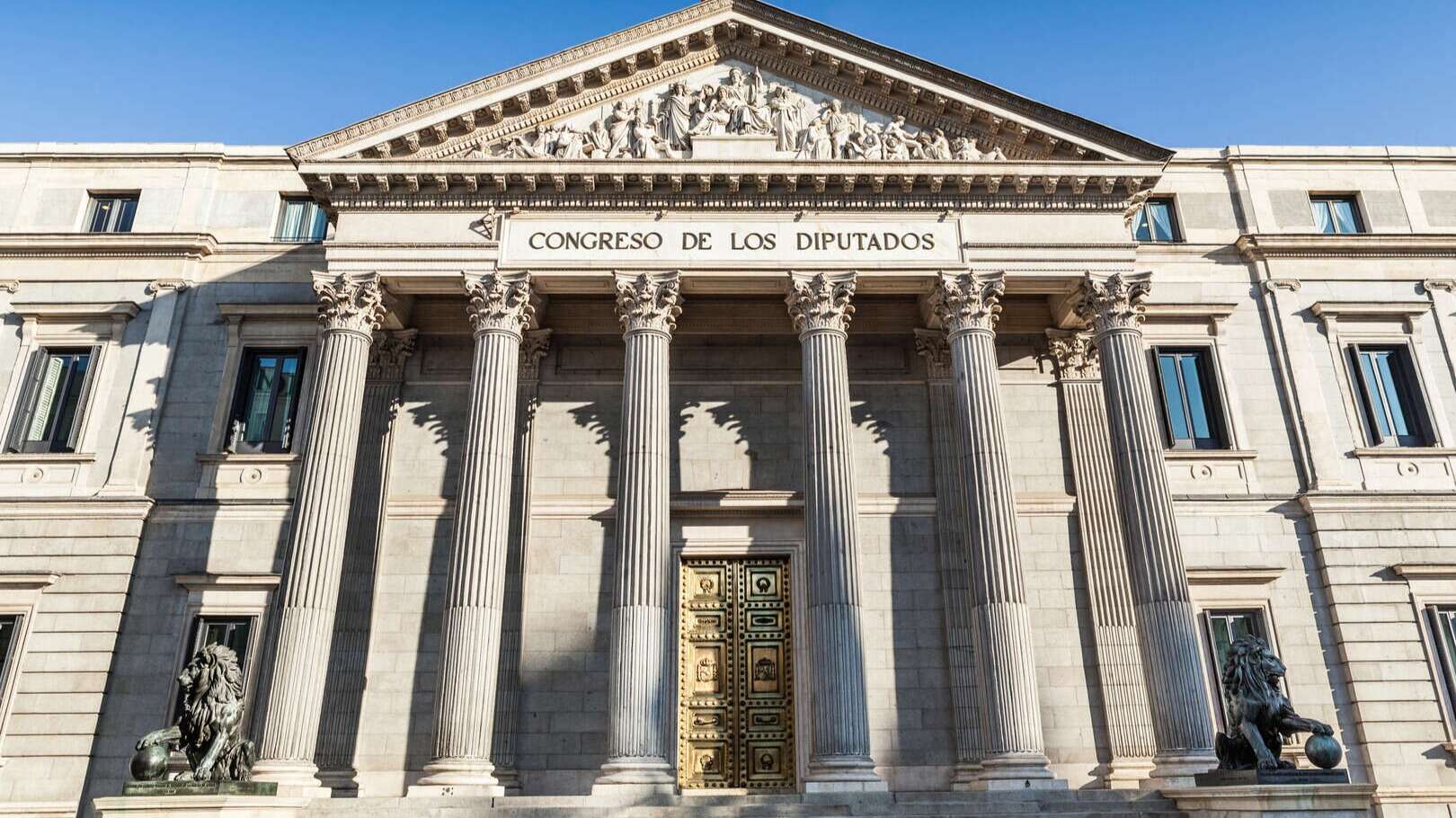 El Palacio del Congreso de los Diputados en Madrid.