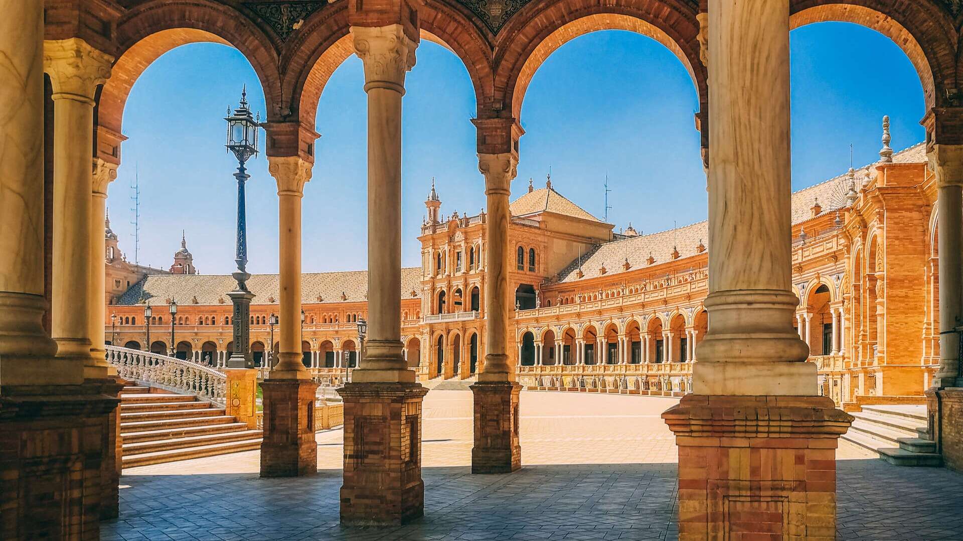 La emblemática Plaza de España de Sevilla.