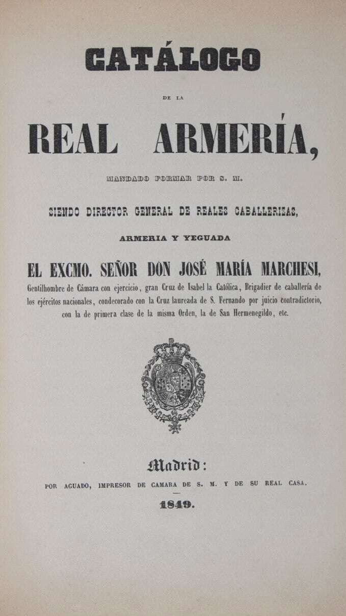Catálogo de la Real Armería.