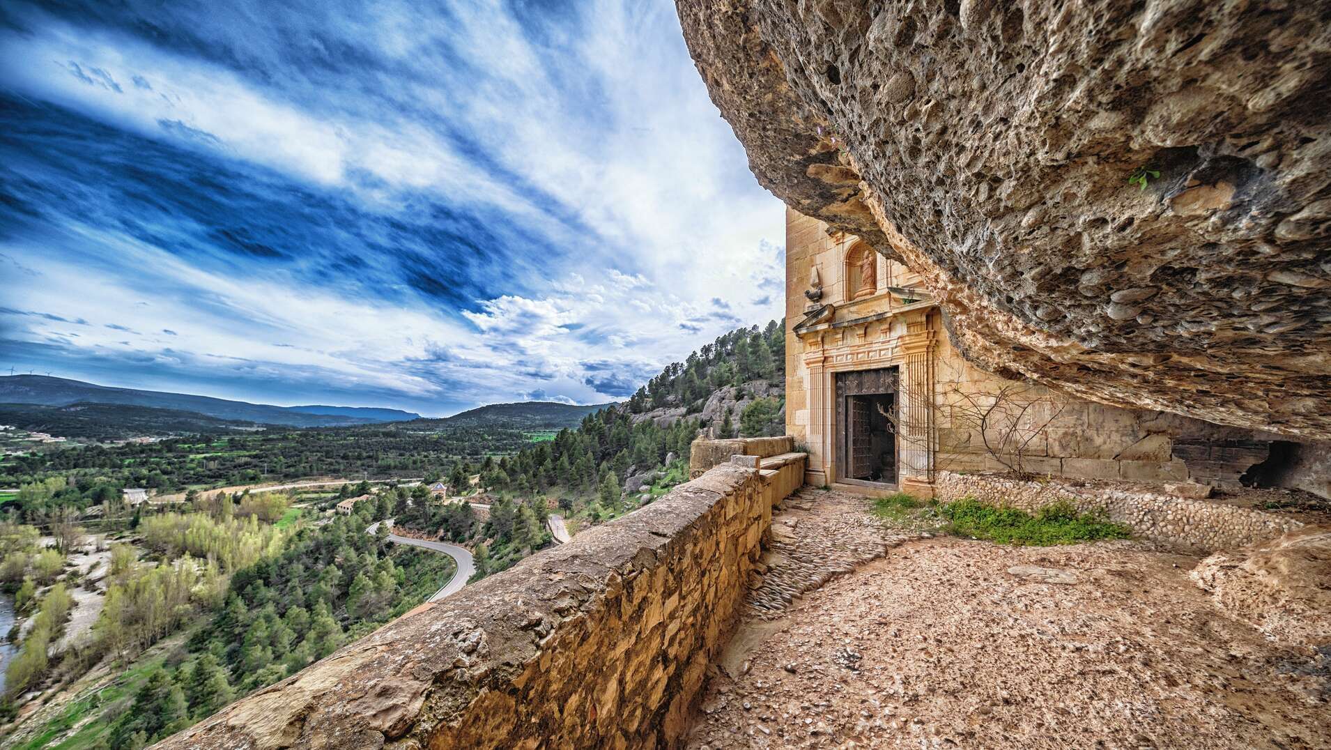 Las impresionantes vistas del santuario.