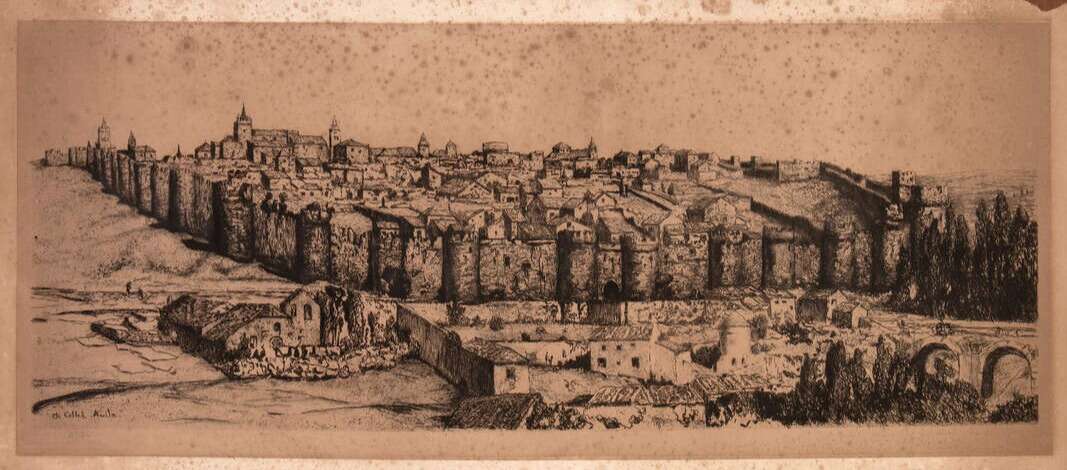 Charles Cottet, Vista de Ávila. | Colección Zuloaga
