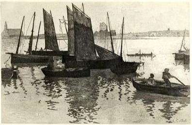 Charles Cottet, Rayon du soir à Camaret. | Colección Zuloaga