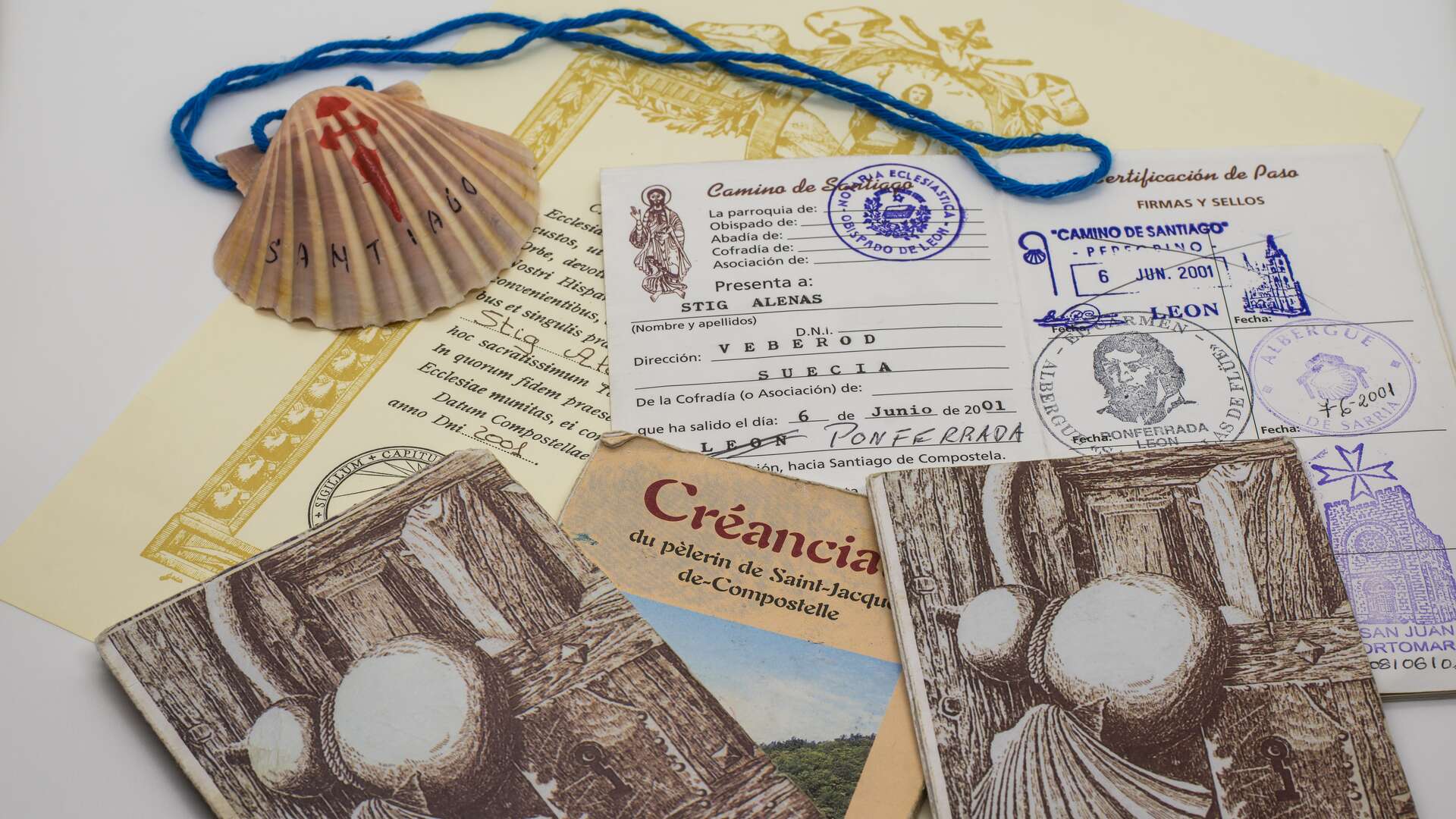 Credenciales del Camino de Santiago. | Dreamstime