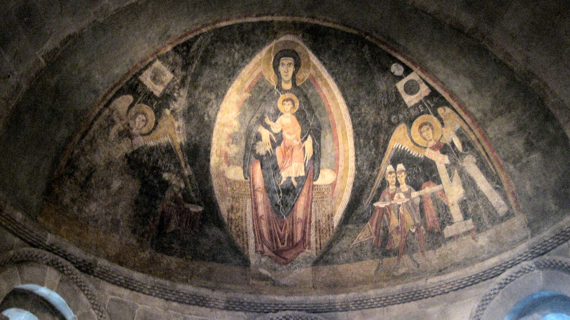 Fresco románico de Sant Joan de Tredòs.