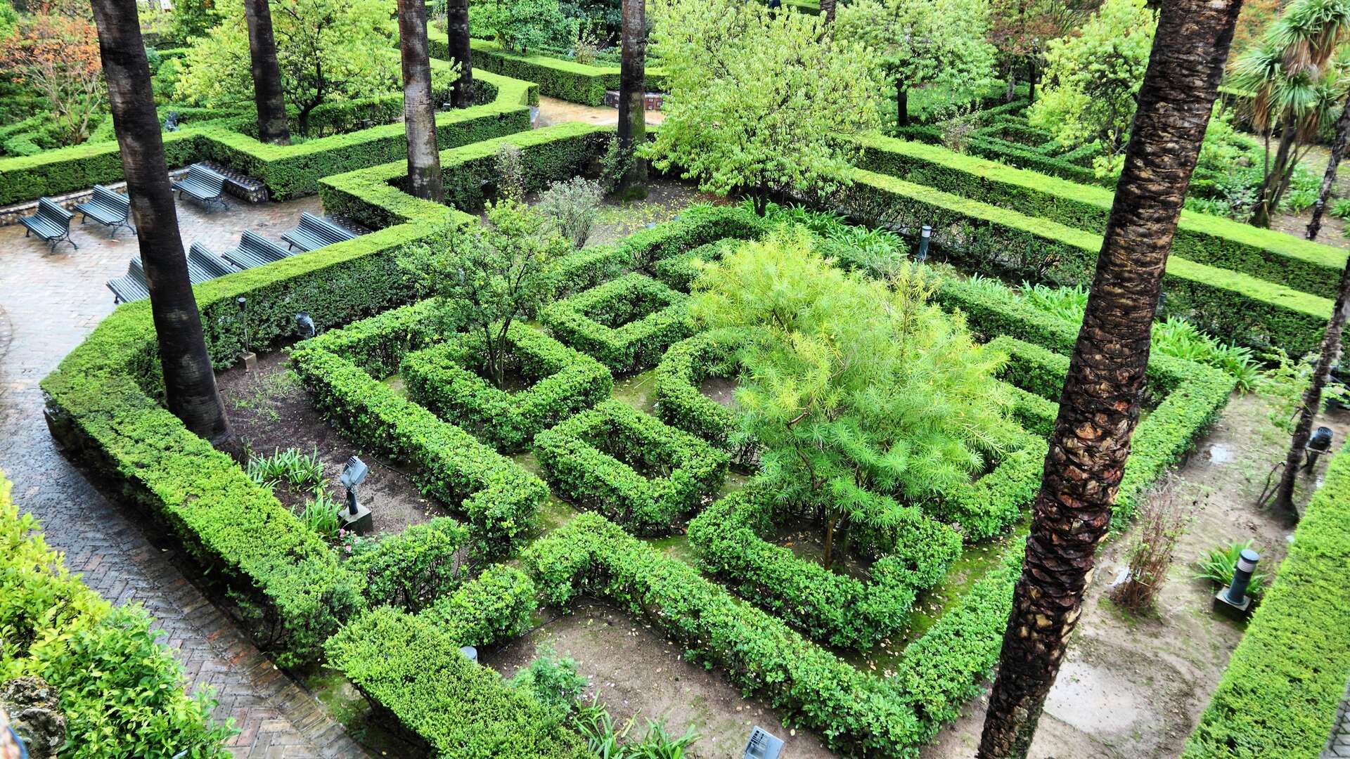 El laberinto vegetal de los jardines del Real Alcázar de Sevilla. | Shutterstock