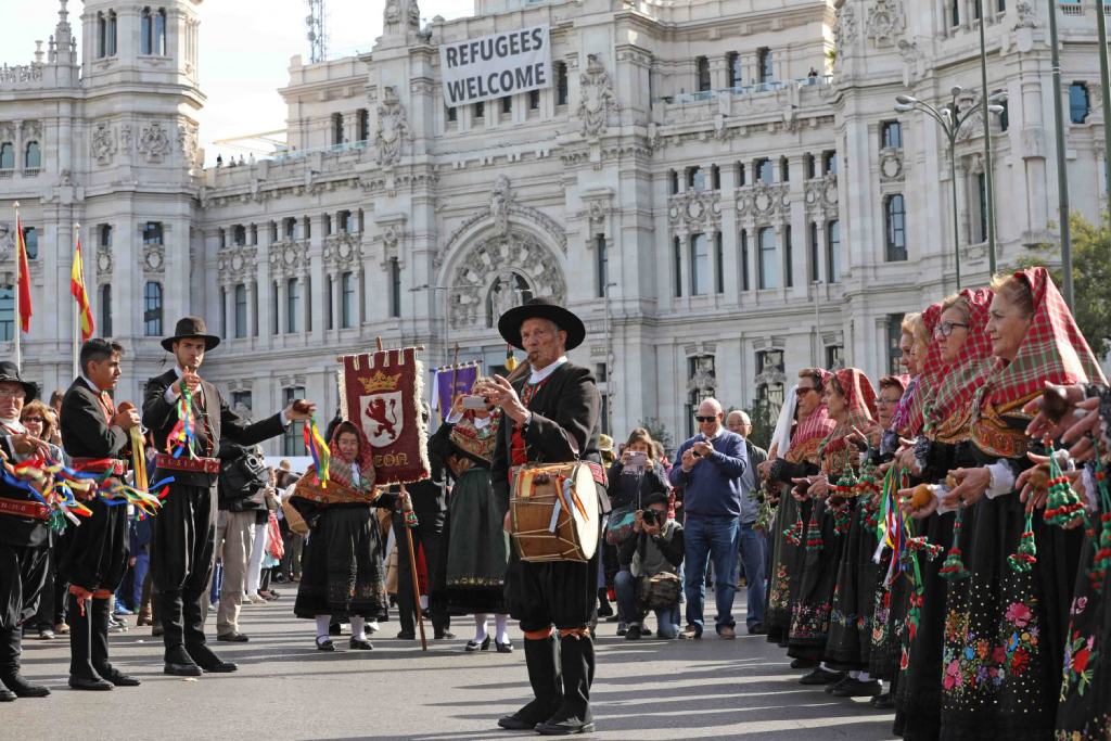 Actos festivos durante Fiesta de la Trashumancia en Madrid
