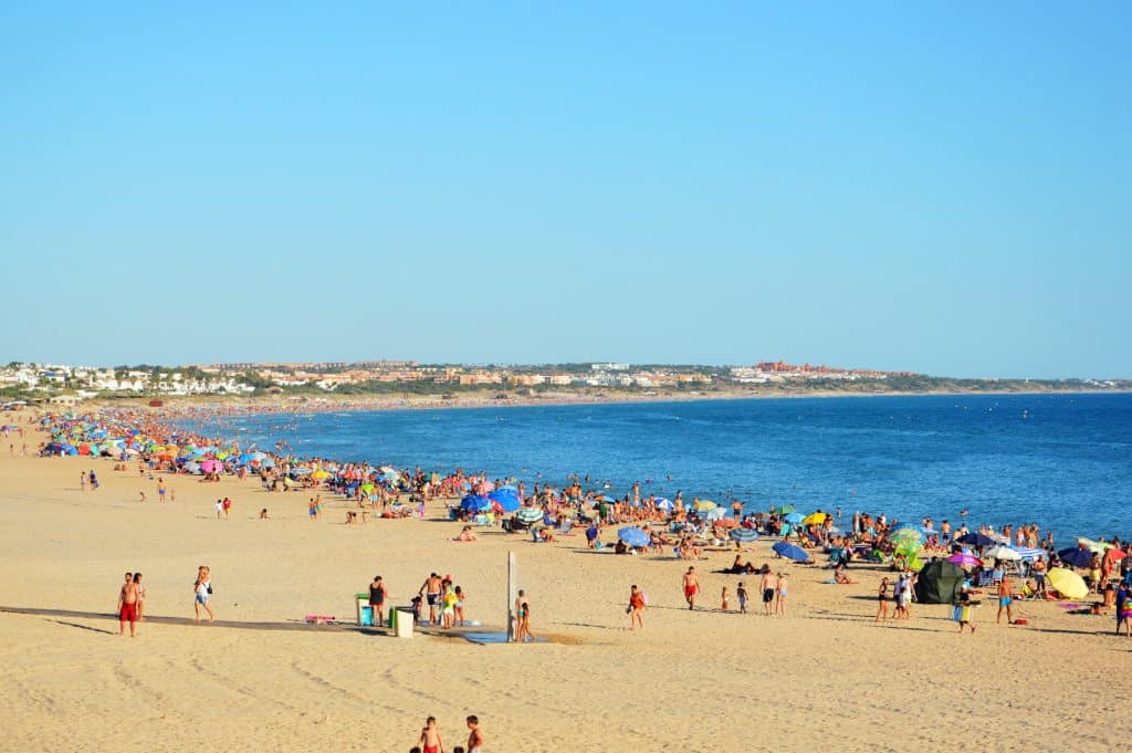Playa de la Barrosa en Novo Sancti Petri